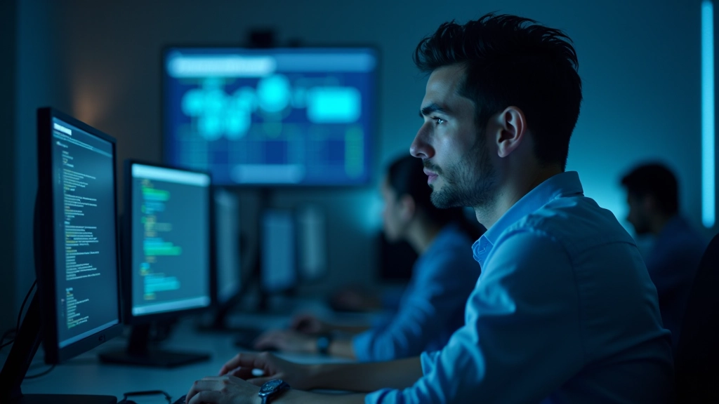 Üniversite kampüsü bilgisayar laboratuvarında öğrenciler siber güvenlik eğitimi alıyor